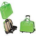 McKlein Green Willowbrook Detachable-Wheeled Laptop Briefcase