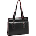 McKlein Black Deerfield Leather Women's Laptop Case