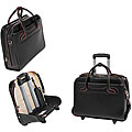 McKlein Black Willowbrook Detachable-Wheeled Laptop Briefcase