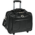 McKlein Black Chicago 17in. Detachable-Wheeled Laptop Briefcase