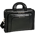 McKlein Black Washington Leather 17in. Slim Laptop Briefcase
