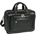 McKlein Black West Loop Expandable Double Compartment Briefcase
