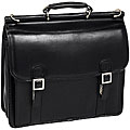 McKlein Black Halsted Double Compartment Leather Laptop Case