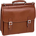 McKleinUSA Halsted Brown Double Compartment Laptop Case