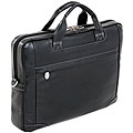 McKlein Black Bronzeville Leather Laptop Briefcase