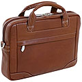 McKlein Brown Bridgeport Large Leather Laptop Briefcase