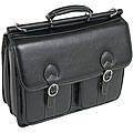 McKleinUSA Hazel Crest Black Leather Dual Compartment Laptop Case