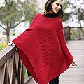 Alpaca Wool 'Raspberry Fields' Poncho (Peru)