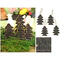 Set of 4 Clove 'Christmas Trees' Ornaments (Indonesia)