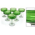 Set of Six 'Lime Twist' Margarita Glasses (Mexico)