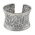 'Floral Sparkle' Cuff Bracelet (Thailand)