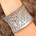 'Floral Sparkle' Cuff Bracelet (Thailand)