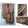 'Floral Collision' Wool Shawl (India)