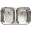 Ticor Undermount Stainless Steel 16 Gauge Double Bowl Kitchen Sink
