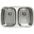 Ticor Undermount Stainless Steel 16 Gauge Double Bowl Kitchen Sink