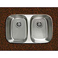 Ticor Undermount Stainless Steel 16 Gauge Equal Bowl Kitchen Sink