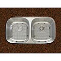 Ticor Undermount Stainless Steel 16 Gauge Equal Bowl Kitchen Sink