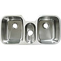 Ticor Undermount 16 Gauge Stainless Steel Triple Bowl Kitchen Sink