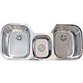 Ticor Undermount 16 Gauge Stainless Steel Triple Bowl Kitchen Sink