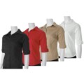 Adi Designs Stretch Fitted 3/4-sleeve Blouse