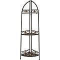 Iron 'Circles' 3-tier Folding Corner Shelf