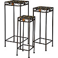 Iron 'Circles' Square Plant Stands (Set of 3)
