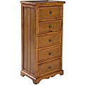 Wood 5-drawer Straight Cabinet