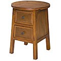 Wood 2-drawer Round Telephone Table