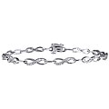 10k White Gold and 1/10ct TDW Diamond Bracelet (H, SI1-SI2)