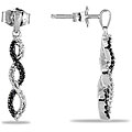 10k Gold 1/6ct TDW Black and White Diamond Earrings