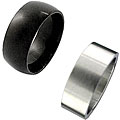 Polished Stainless Steel Rings (Set of 2)