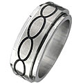 Stainless Steel Infinity Circle Spinner Ring