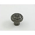 Weathered Nickel Floral Cabinet Hardware Knob