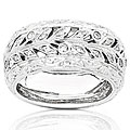 Palladium 1/4ct TDW Diamond Floral Wedding Band (H-I, SI)