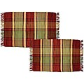 Magic Makeover Madras Plaid 2-piece Rug Set 