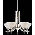 White Marble 5-light Satin Nickel Chandelier 