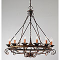 Antique Copper 12-light Artful Iron Chandelier