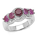 Sterling Silver and Ruby Ring