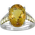 Silver and 14k Gold Citrine Ring