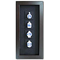 Blue and White Porcelain Bottle Shadow Box (China)