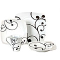 Studio Black and White 16-piece Dinnerware Set