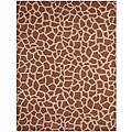 Hand-tufted Giraffe Beige Wool Rug (8' x 10'6)
