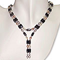Silver Multi-colored Pearl Magnetic Necklace (4-5 mm)