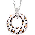 Sterling Silver and CZ Cheetah Pattern Necklace