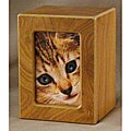 Natural Small Photo Pet Urn - For pets up to 25 lbs
