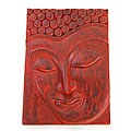 Hand-carved Acacia Wood Thai Buddha Panel
