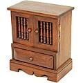 Hand-carved Teak Wood Jewelry Box