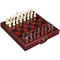 Red Leather Chinese Mythology Chess Game Set