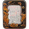 Hand-painted Black Leather Picture Frame
