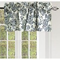 Bircham Navy Floral Valance Pair (54 in. x 18 in.)